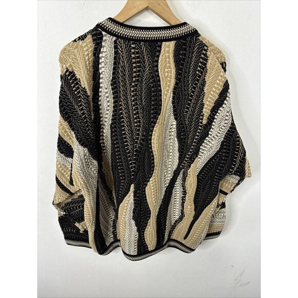 Tundra 3D Sweater Men XL Cotton Biggie Cosby 90s Textured Hip Hop - Picture 4 of 8